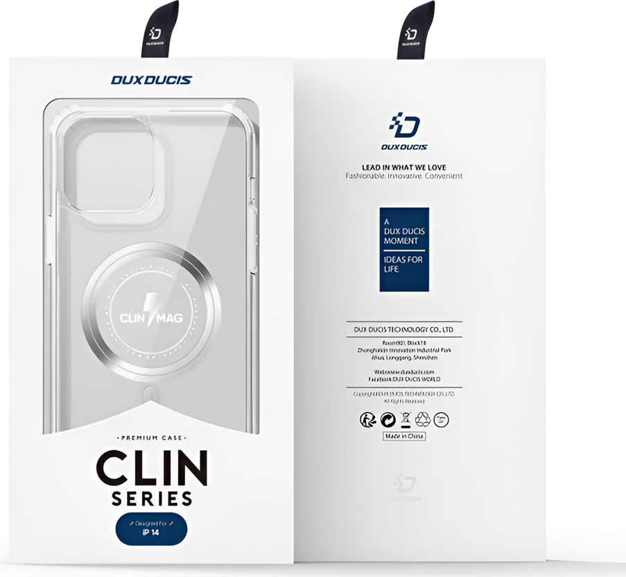 Dux Ducis Clin Case for iPhone 14 Pro, Clear TPU Transparent Protective Cover, MagSafe Compatible, Impact and Scratch Resistant, 6.1 inch