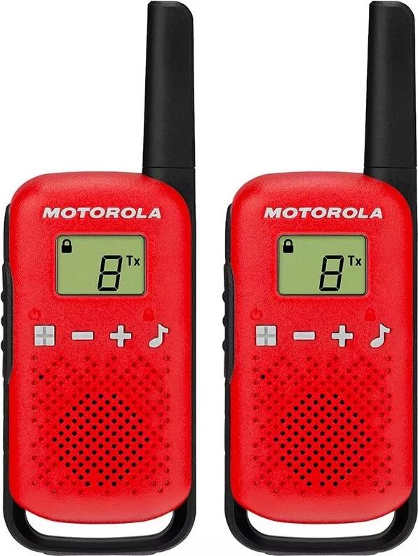 Motorola Talkabout T42 Walkie-Talkies, PMR446 16 Channels, 4km Range, LCD Screen, 121 Security Codes, Channel Scanning and Monitoring, ABS Plastic
