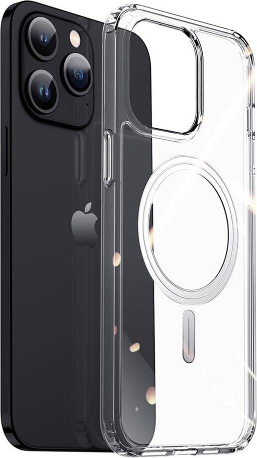 Dux Ducis Clin Case for Apple iPhone 15 Pro, Transparent TPU Shockproof Cover with Built-in Magnets MagSafe Compatible, Slim Protective Shell 6.1"