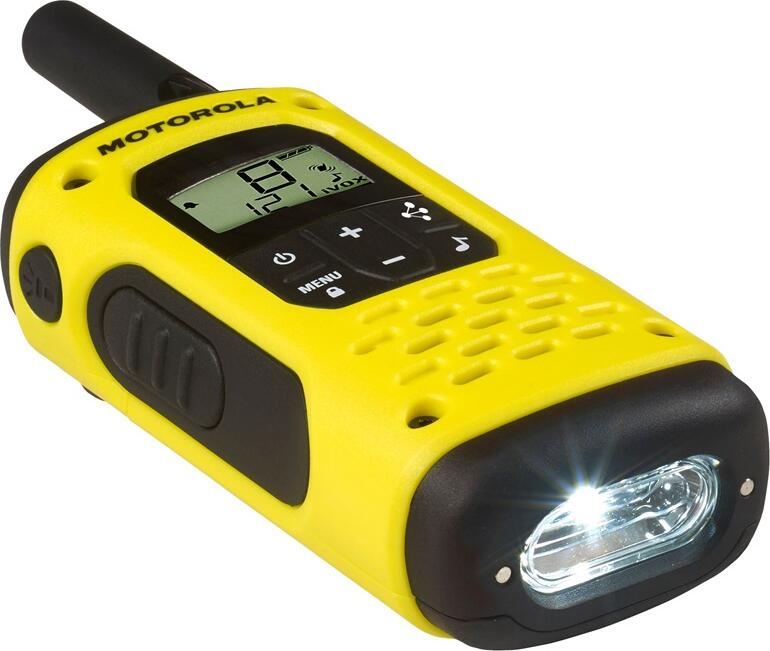 Walkie Talkie Motorola TalkAbout T92 H2O Impermeabil IP67, Design Plutitor, Raza pana la 10km, PMR446, 16 Canale, Incarcare USB-C, Lanterna LED, VOX