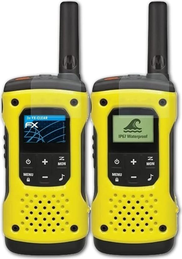 Motorola Walkie-Talkie TalkAbout T92 H2O, Twin, IP67, 16 Channels, 10km, Yellow/Black (2023 edition)