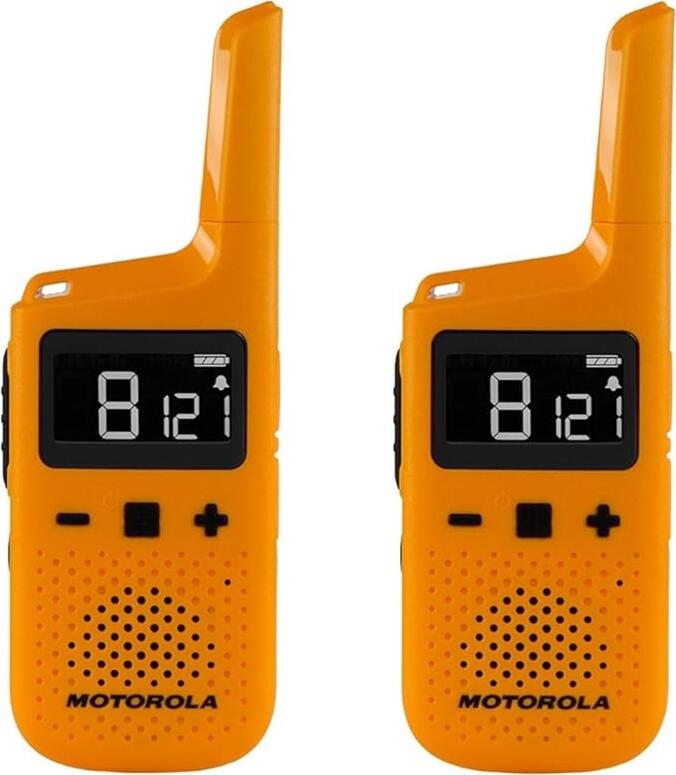 Motorola Walkie-Talkie TalkAbout T72, Twin, IP54, 16 Channels, 8km, Yellow