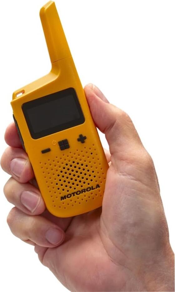 Motorola TalkAbout T72 PMR446 Two-Way Radios, 16 Channels, 121 Privacy Codes, 8 km Range, IP54 Water and Dust Resistant, iVOX VOX Hands-Free, LCD Screen