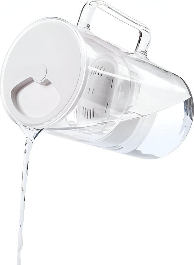 Noveen GJF250 Glass Filter Jug, 2.5L Water Purifier with Advanced Carbon Filtration, Heat-Resistant Borosilicate Glass, Chlorine Removal and Softening