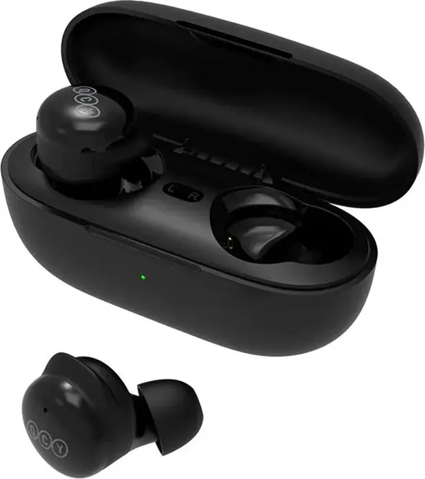 Casca TWS QCY T17 In-Ear, Bluetooth v5.3, Apeluri cu Anulare Zgomot ENC, Rezistenta la Apa IPX4, Autonomie Totala 26h, Negru