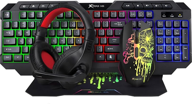 Xtrike Me Combo Keyboard+Mouse+Mousepad+Headset CMX-415 Gaming Kit RGB