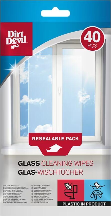 Dirt Devil Cleaning Wipes Glass 40pcs DDWIPGLA