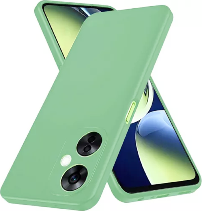 Green Liquid Silicone Case for OnePlus Nord CE 3 Lite, Shockproof and Dust Resistant Protective Cover for 6.72 inch Smartphone
