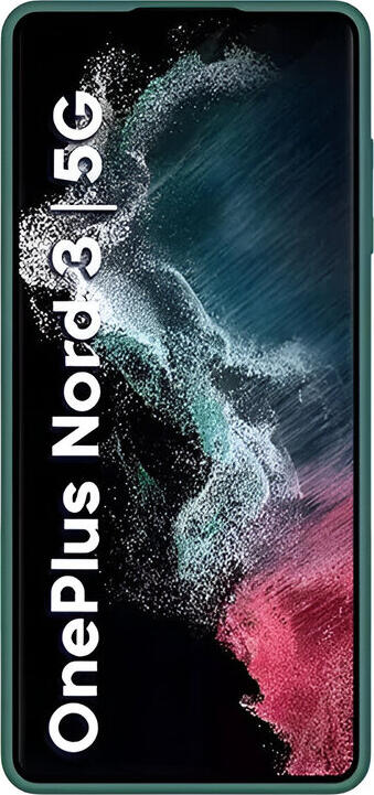 Helmet Liquid Silicone Protective Back Cover for OnePlus Nord 3, 6.74 inch, Green, Shock Resistant and Dust Resistant Case