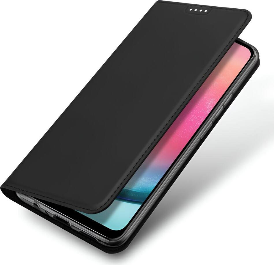 Dux Ducis SkinPro Wallet Case for Samsung Galaxy A25 5G, Black, PU Leather Flip Cover with Card Slot, Magnetic Closure and Stand Function, Shockproof