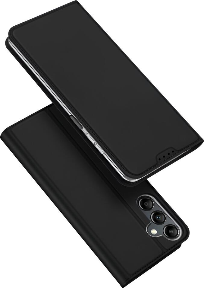 Dux Ducis SkinPro Wallet Case for Samsung Galaxy A25 5G, Black, PU Leather Flip Cover with Card Slot, Magnetic Closure and Stand Function, Shockproof