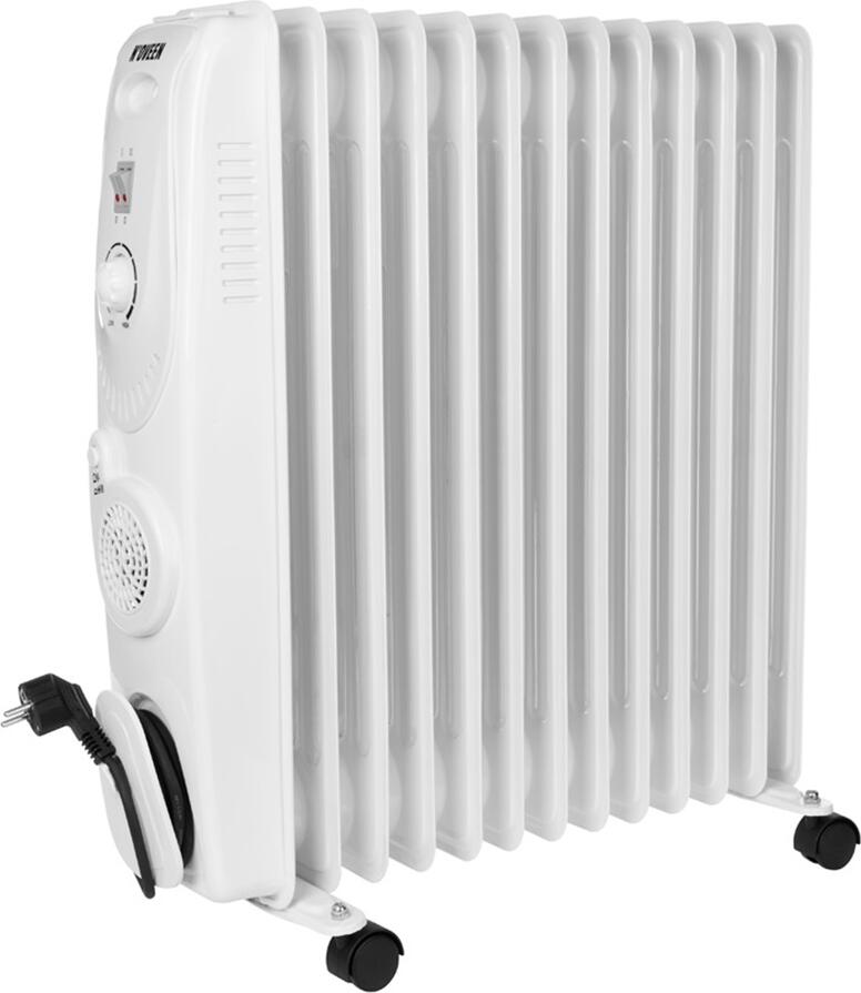 Calorifer cu Ulei si Ventilator Turbo Noveen OH1301, Putere Totala 2900W, 13 Radiatoare, Termostat Reglabil, Alb