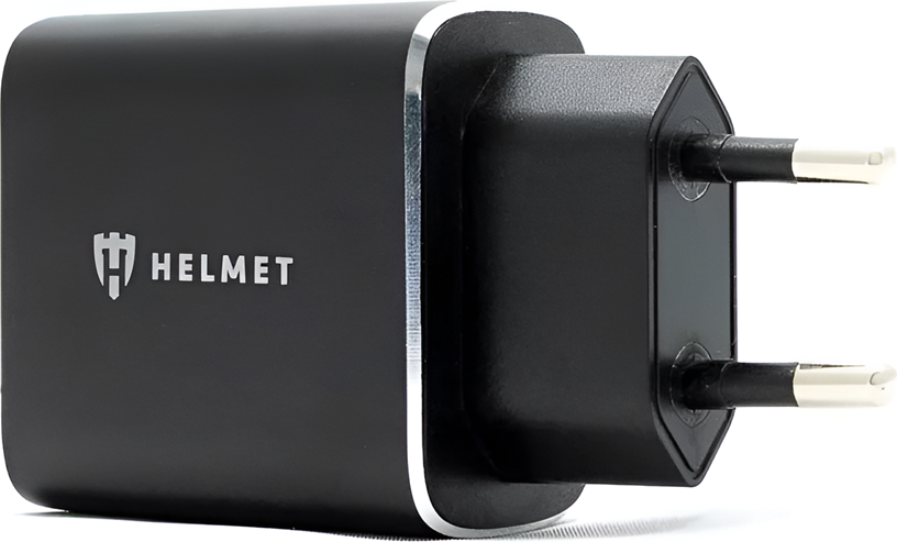 Helmet Wall Charger USB/Type-C QC3.0 18W (Сable 3 in1), Silver
