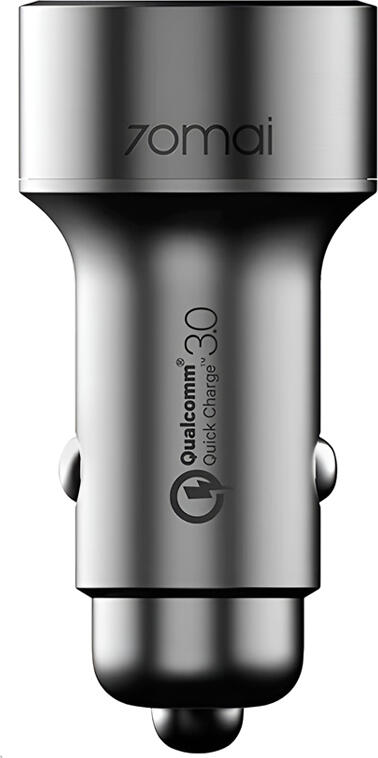 70mai Dual USB Car Charger, Qualcomm Quick Charge 3.0 QC3.0 Fast Charging, Aluminum Metal Case, 12V-24V Input, Dual Type-A Ports with Safety Protections