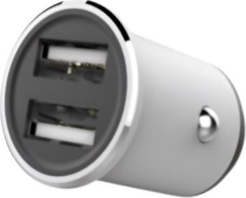 Helmet Car Charger with Lightning Cable 2xUSB 2.4A , Silver