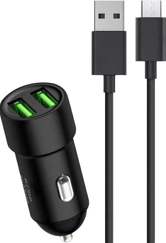 Charome Car Charger with Cable USB to Micro-USB C6, Black