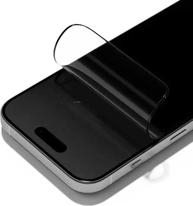 RhinoShield 3D Impact Screen Protector for iPhone 15 Pro, ShockSpread TPU Material, Full Coverage Curved Design, Anti-Blue Light TÜV Certified