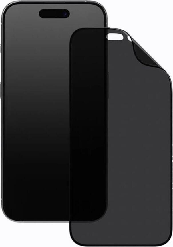 RhinoShield 3D Impact Screen Protector for iPhone 15 Privacy Alignment Frame, Black