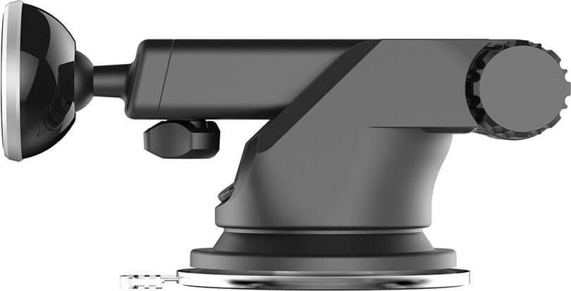 Baseus Solid Series SULX-0S Telescopic Magnetic Car Mount, Aluminum and ABS Suction Cup Holder for Dashboard and Windshield, 360 Degree Rotation