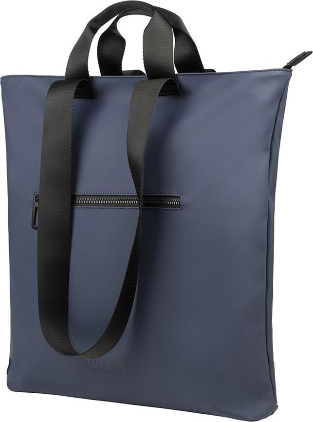 Tucano Gommo Shoulder Bag BGOMSB-B Rubberized Polyurethane Slim Case with Anti-Radiation Shielding and Adjustable Strap, 20x24x1 cm
