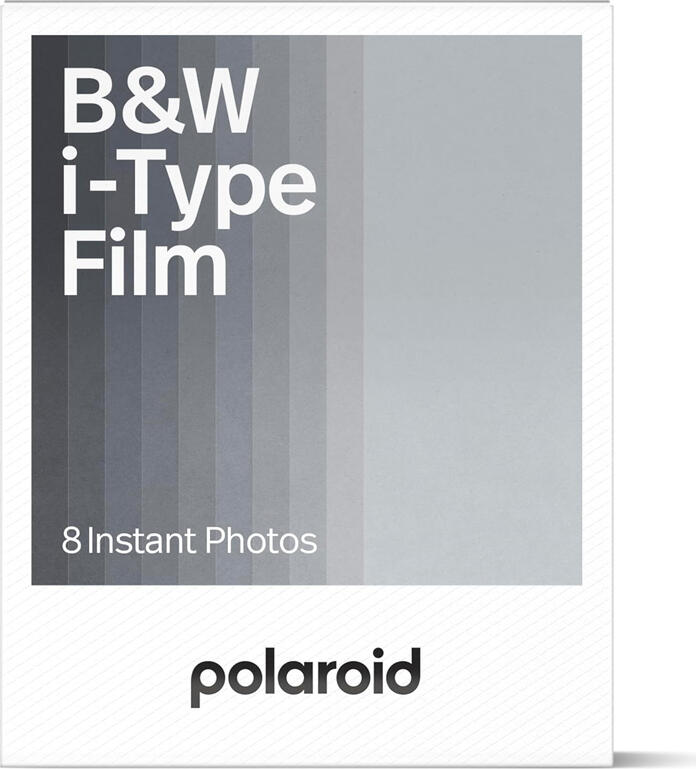 Черно-белая фотопленка Polaroid i-Type, ISO 640, Глянцевое покрытие, Белая рамка, Область изображения 79 x 79 мм, Набор из 8 снимков, Без батареи