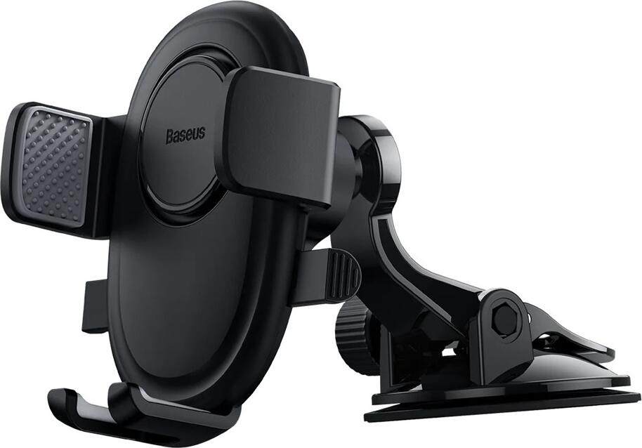 Baseus Gravity Set Ultra Control Pro Universal Car Phone Holder, Gravity Clamping Mount for 5.4-7.2 inch Devices, 360 Rotation Suction Cup, Black