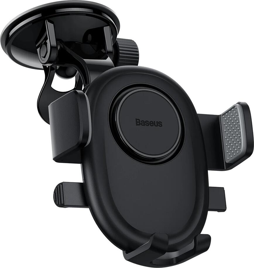Baseus Gravity Set Ultra Control Pro Universal Car Phone Holder, Gravity Clamping Mount for 5.4-7.2 inch Devices, 360 Rotation Suction Cup, Black