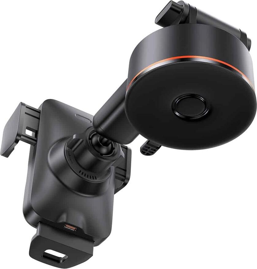 Baseus Wisdom Auto Alignment Car Mount Wireless Charger 15W QI Certified Fast Charging Holder with Suction Base and Automatic Clamping CGZX000101