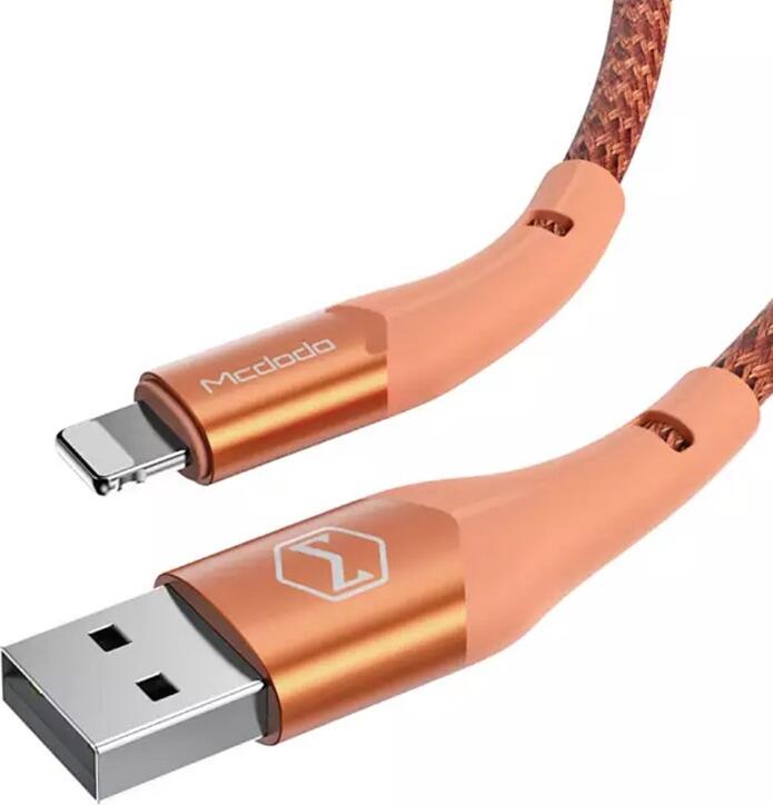 Mcdodo Cable Magnificence Series USB-A to Lightning with Switching LED 1.2m 2.0A, Orange