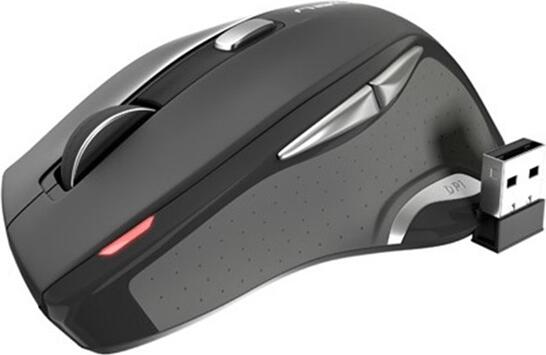 Natec Mouse Jaguar, 2400 DPI, Optical Wireless, Blue Sense, Black-Grey