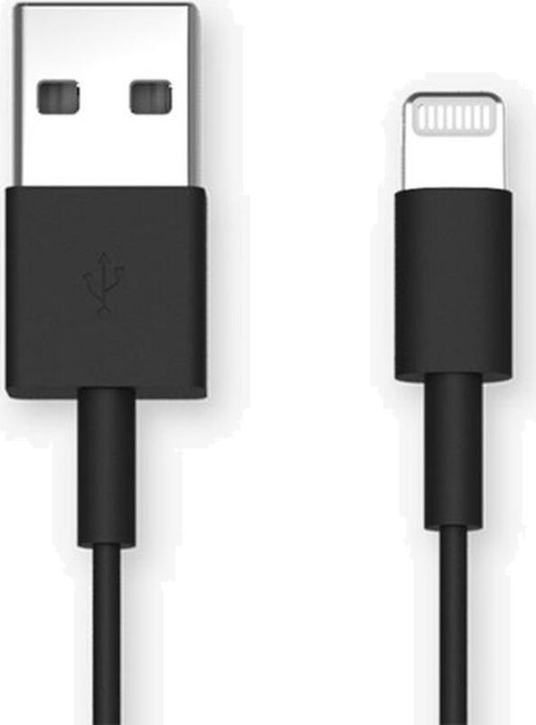 Helmet Cable USB to Lightning Basic 2.1A 1m, Black