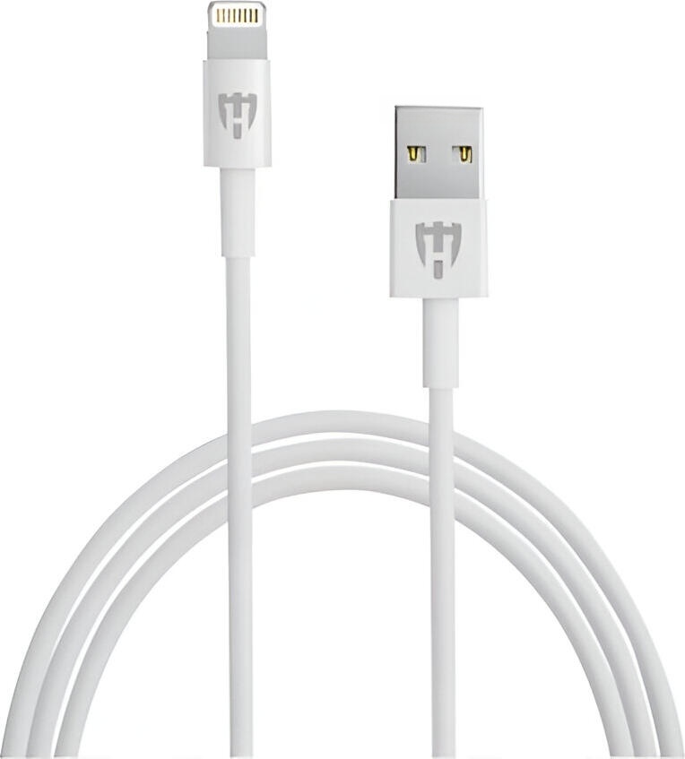 Helmet Cable USB to Lightning Basic 2.1A 1m, White