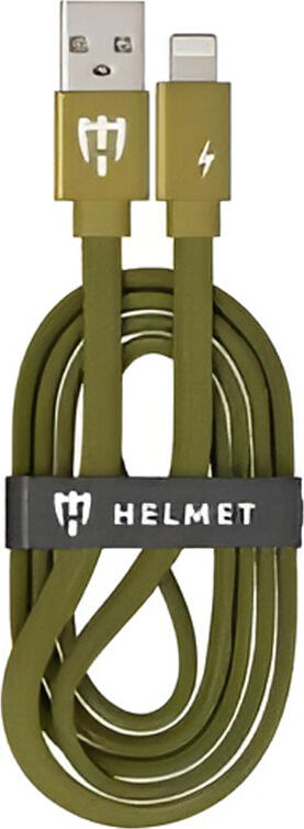 Helmet Cable USB to Lightning Kevlar Flat 2.1A 1m, Camo