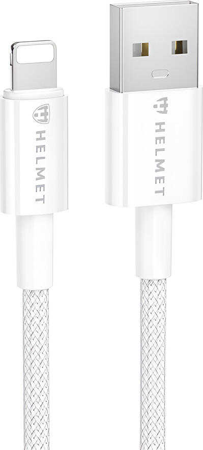 Helmet Nylon Series USB Type-A to Lightning Cable, 20W Fast Charging and Data Transfer, Nylon Braided Jacket, 1.5m