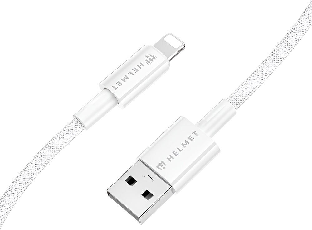 Helmet Nylon Series USB Type-A to Lightning Cable, 20W Fast Charging and Data Transfer, Nylon Braided Jacket, 1.5m