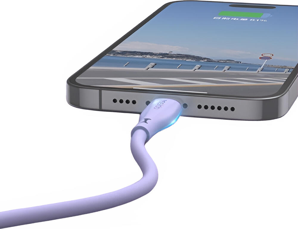 Cablu de incarcare rapida Yesido Liquid Silicone Series USB-A la Lightning CA119-5, 18W, 1m, Material Flexibil Rezistent la Uzura Soft-Touch