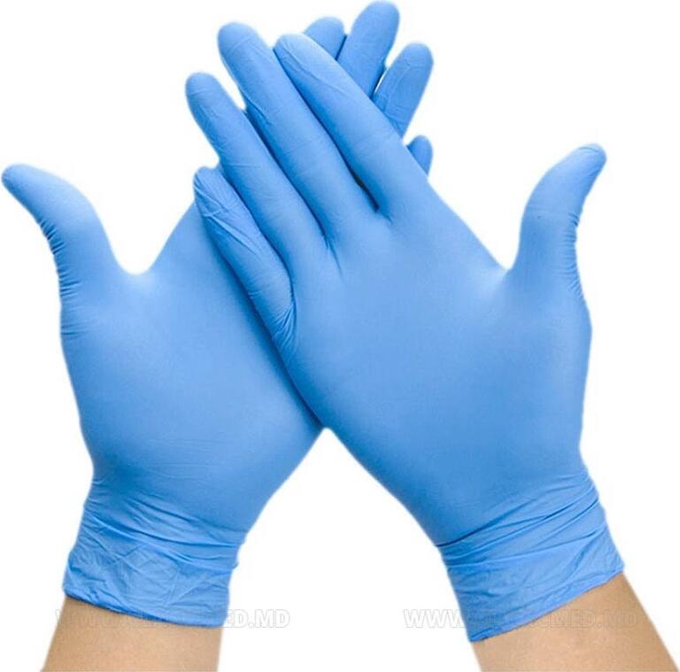 Multipro ICG Medical Nitrile Gloves, Blue, Size S, Puncture Resistant and Latex-Free Non-Allergenic Disposable Gloves for Hospitals and Labs