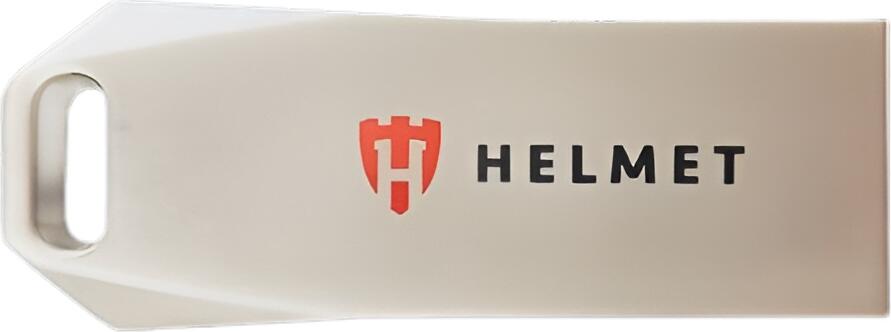 Helmet USB Drive 3.2 Metal Line 256 GB, Silver