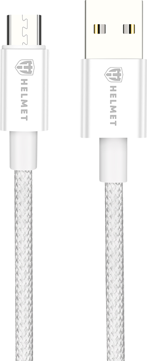 Helmet Cable USB to Micro-USB 20W 1.5M Nylon Series, Grey