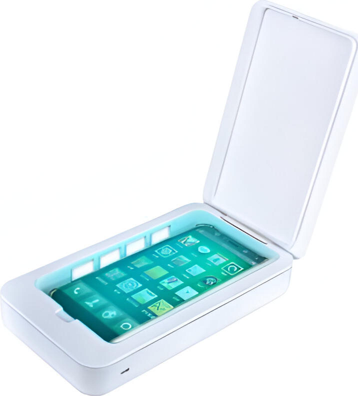 V-Max JOP102 UV Sterilizer, UV-C Light Disinfection Box for Smartphones, Keys and Jewelry, USB Powered 5V 3W, White Plastic, 205 x 120 x 34.5 mm
