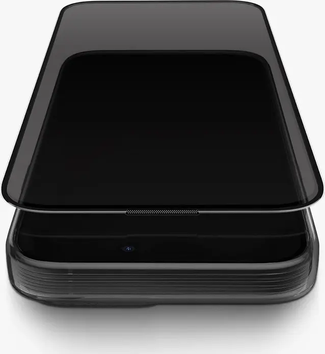 Защитное стекло Uniq Optix Privacy для iPhone 15 Pro, приватный фильтр 2-way, ударопрочное покрытие Full Coverage с технологией Dust Repel