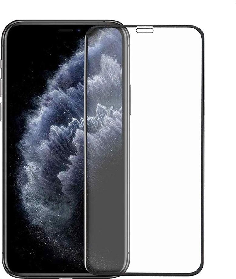 Protectie Ecran Helmet Diamond Glass 5D Sticla Temperata pentru iPhone 11 Pro Max si Xs Max, Acoperire Totala Rezistenta la Socuri si Zgarituri, Negru