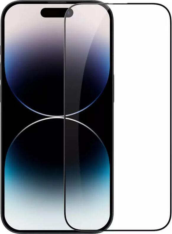 Protectie Ecran Sticla Temperata Nillkin Amazing CP+ Pro pentru Apple iPhone 14 Pro, Negru, Sticla Japoneza AGC 9H, Tehnologie HARVES, Strat Oleofob Transparent