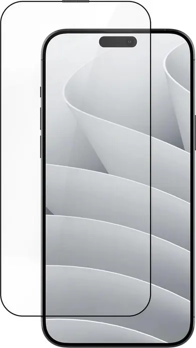 Helmet Diamond Glass 5D Tempered Glass Screen Protector for Apple iPhone 15 / 15 Pro, Full Coverage Shock and Scratch Resistant, HMTGLIP15BK