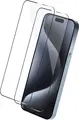 Helmet Diamond Glass 5D Tempered Glass Screen Protector for iPhone 15 Pro Max, Full Coverage Shockproof and Scratch Resistant Front Panel