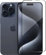 Helmet Diamond Glass 5D iPhone 15 Pro, Black