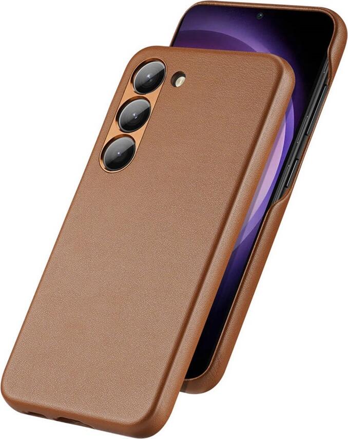 Dux Ducis Grit Case for Samsung Galaxy S23, Eco-friendly Leather Slim Protective Cover, Shock Absorbent and Scratch Resistant with Wireless Charging Support