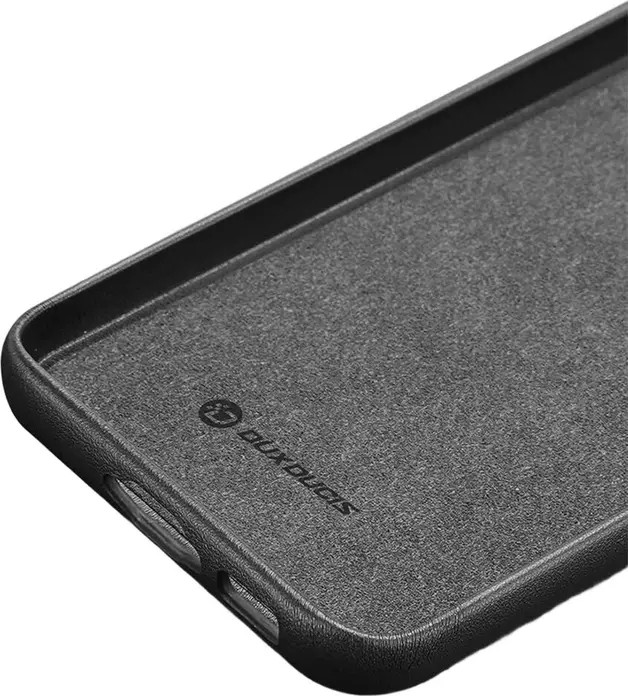 Чехол Dux Ducis Grit для Samsung Galaxy S23 Plus, черный, совместимый с MagSafe, из экокожи с металлическими кнопками и защитой камеры