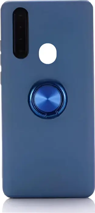 Liquid Silicone Case for Samsung Galaxy A30, Shockproof Protective Cover with Integrated Ring Holder and Anti-Slip Grid Structure, 6.4 inch