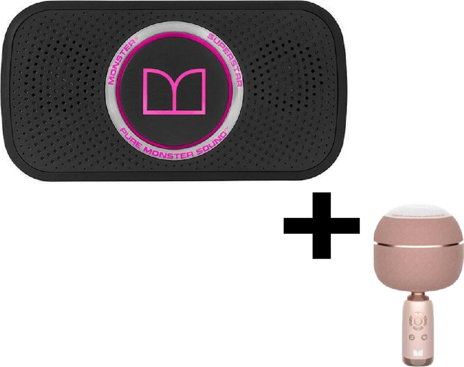 Monster Microphone + Wireless Speaker Superstar Pink